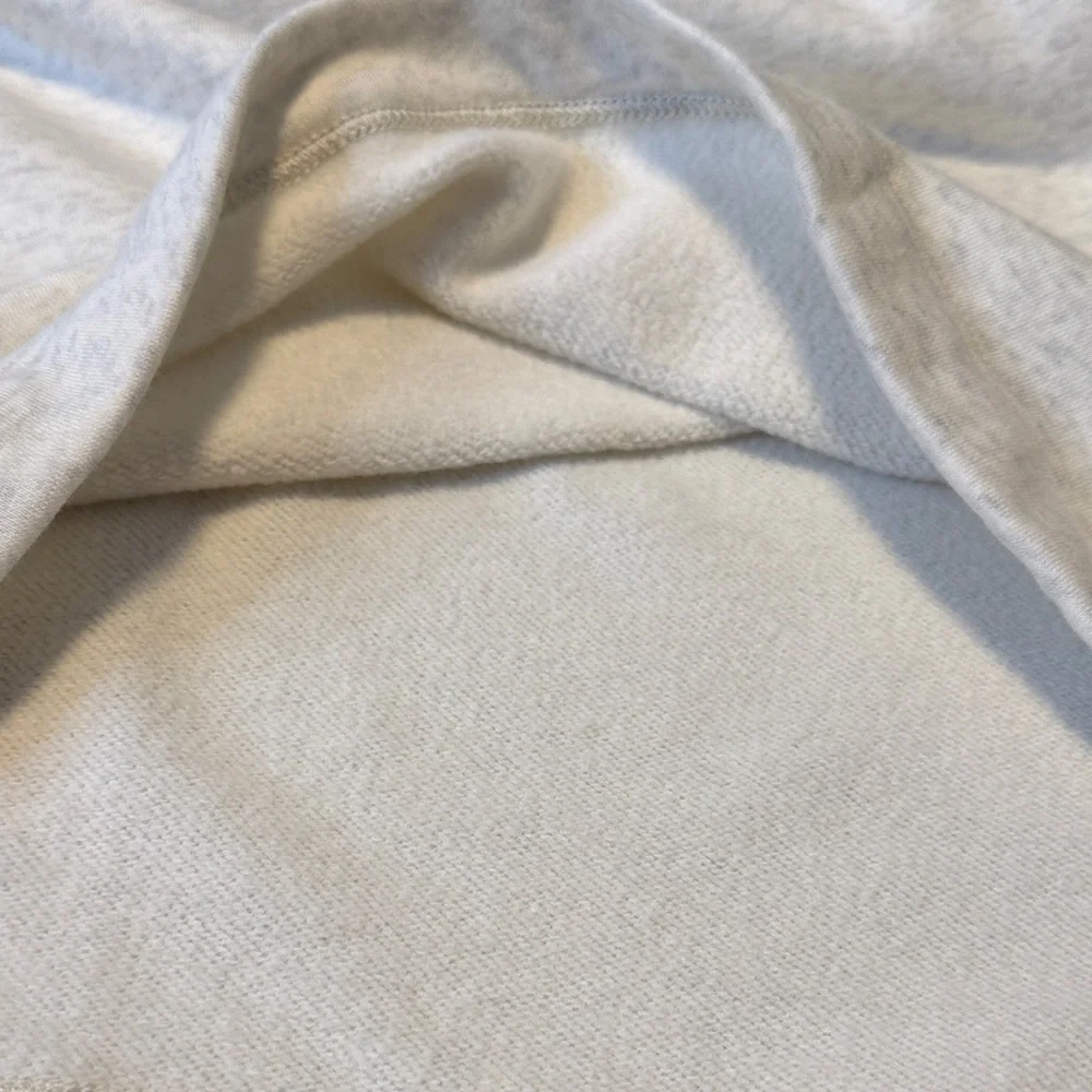 NWT Nike Quarter Zip Cream Feathered Gray Long Sleeve Hooded Sweater Dress Med